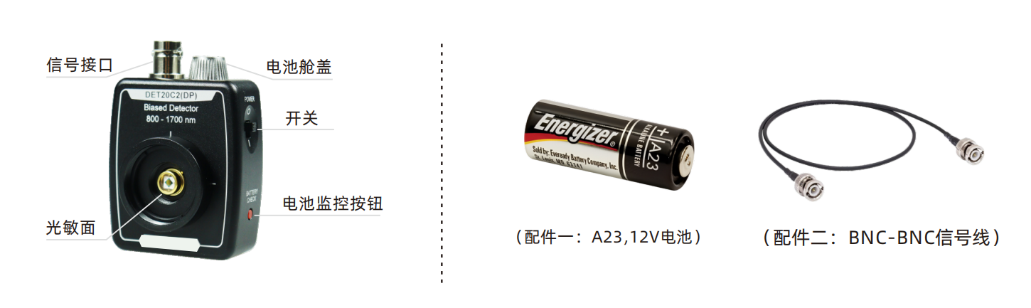500-2600nm常规型铟镓砷偏压光电探测器-产品配置.png